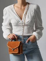 Cross Body Tas La Suite Leder Paul marius Oranje la suite GEOX2SUI-vue-porte